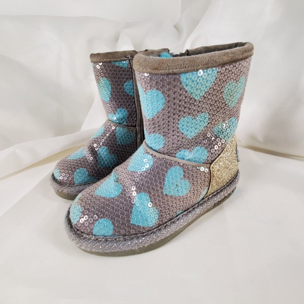 Sketchers Kids Glitter Heart Boots